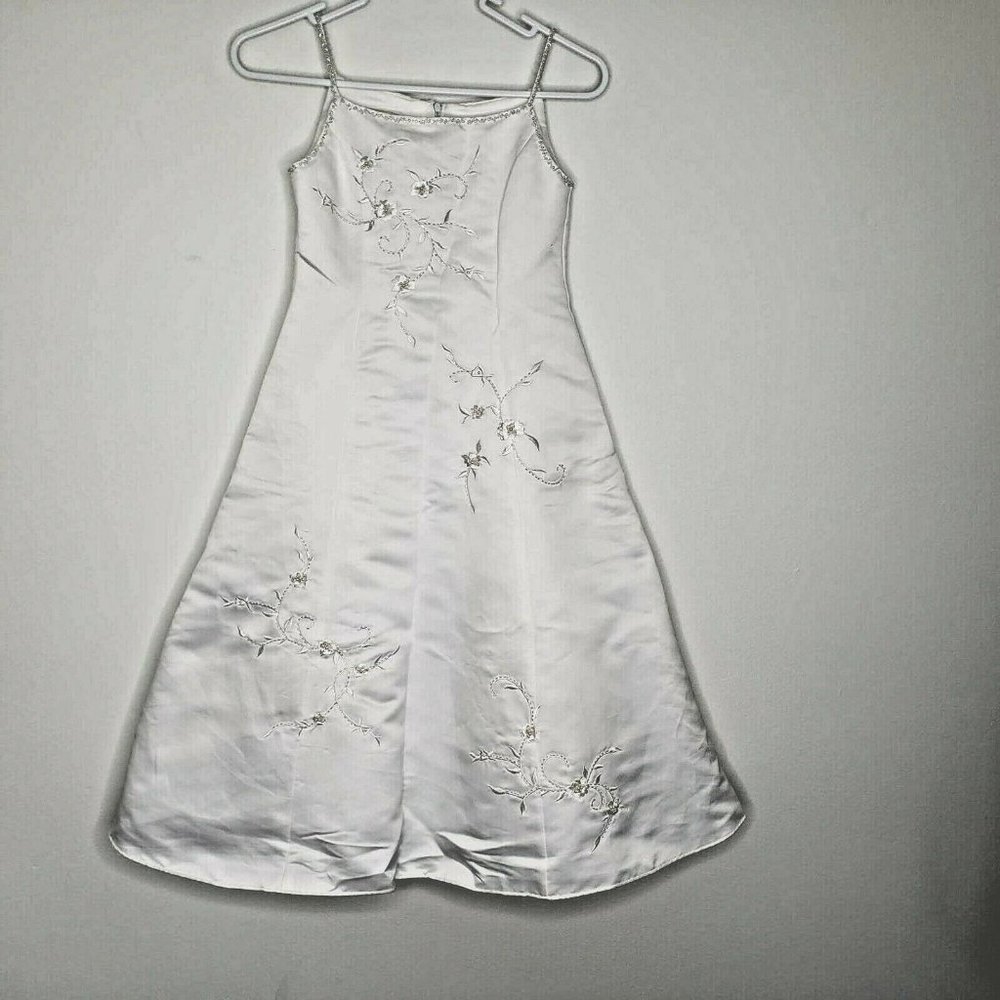 Bridal CINDERELLA Girls Dress White Communion Dres - Picture 8 of 12